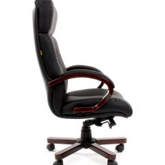 Кресло для руководителя CHAIRMAN  421 (Натуральная кожа) Черное в Агрызе - agryz.mebel24.online | фото 3