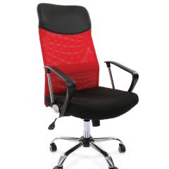 Кресло для руководителя CHAIRMAN 610 N (15-21 черный/сетка красный) в Агрызе - agryz.mebel24.online | фото