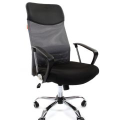 Кресло для руководителя CHAIRMAN 610 N(15-21 черный/сетка серый) в Агрызе - agryz.mebel24.online | фото