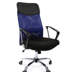 Кресло для руководителя CHAIRMAN 610 N (15-21 черный/сетка синий) в Агрызе - agryz.mebel24.online | фото