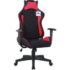 Кресло компьютерное BRABIX GT Racer GM-101 + подушка (ткань) черное/красное (531820) в Агрызе - agryz.mebel24.online | фото