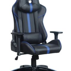 Кресло компьютерное BRABIX "GT Carbon GM-120" (черное/синее) 531930 в Агрызе - agryz.mebel24.online | фото