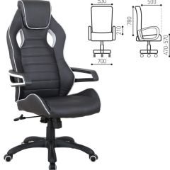 Кресло компьютерное BRABIX "Techno Pro GM-003" (черное/серое, вставки серые) 531814 в Агрызе - agryz.mebel24.online | фото 2