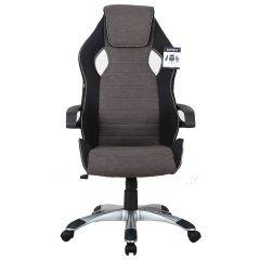 Кресло компьютерное BRABIX Techno GM-002 (ткань) черное/серое, вставки белые (531815) в Агрызе - agryz.mebel24.online | фото 3