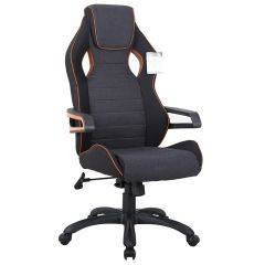 Кресло компьютерное BRABIX Techno Pro GM-003 (ткань черное/серое, вставки оранжевые) 531813 в Агрызе - agryz.mebel24.online | фото 1