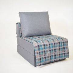 Кресло-кровать бескаркасное Харви (серый-квадро азур) в Агрызе - agryz.mebel24.online | фото
