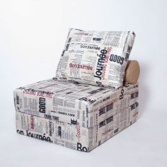 Кресло-кровать-пуф бескаркасное Прайм (Газета) в Агрызе - agryz.mebel24.online | фото