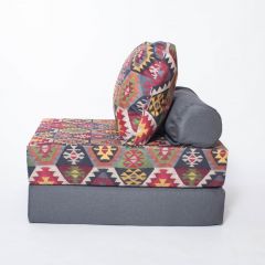 Кресло-кровать-пуф бескаркасное Прайм (мехико серый-графит) в Агрызе - agryz.mebel24.online | фото