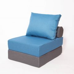 Кресло-кровать-пуф бескаркасное Прайм (синий-графит (Ф)) в Агрызе - agryz.mebel24.online | фото 1