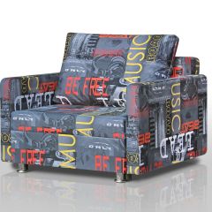 Диван Реал 80 с подлокотниками (Принт "MUSIC") в Агрызе - agryz.mebel24.online | фото 1
