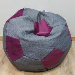 Кресло-мешок Мяч M (Twist Black-Shaggy Wine) в Агрызе - agryz.mebel24.online | фото