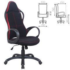Кресло офисное BRABIX PREMIUM "Force EX-516" (ткань черное/вставки красные) 531571 в Агрызе - agryz.mebel24.online | фото 1