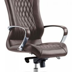Кресло руководителя Бюрократ _AURA/BROWN коричневый в Агрызе - agryz.mebel24.online | фото