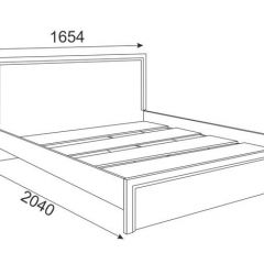 Кровать 1.6 Беатрис М06 Стандарт с настилом (Орех гепланкт) в Агрызе - agryz.mebel24.online | фото