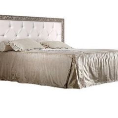 Кровать 2-х спальная (1,6 м) Тиффани штрих-лак/серебро с мягким изголовьем с подъемным механизмом (ТФКР-2[3]) в Агрызе - agryz.mebel24.online | фото