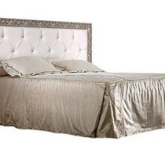 Кровать 2-х спальная (1,8 м) Тиффани Premium черная/серебро с мягким элементом со стразами с подъемным механизмом (ТФКР180-2[3][7] (П) в Агрызе - agryz.mebel24.online | фото