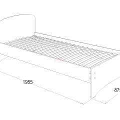 Кровать-2 одинарная (800*1900) в Агрызе - agryz.mebel24.online | фото 2