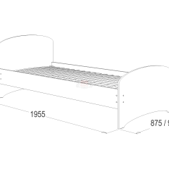 Кровать-4 одинарная (900*1900) в Агрызе - agryz.mebel24.online | фото 2