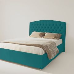 Кровать Берлин без основания 1800 (велюр бирюзовый) в Агрызе - agryz.mebel24.online | фото