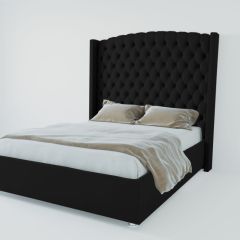 Кровать Берлин ЛЮКС с ПМ 1200 (экокожа кольт ч) в Агрызе - agryz.mebel24.online | фото 2
