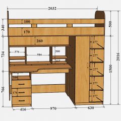 Кровать-чердак Аракс в Агрызе - agryz.mebel24.online | фото 4