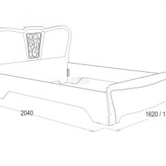 Кровать двойная 1600 Ольга-12 МДФ без основания в Агрызе - agryz.mebel24.online | фото 2