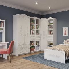 KI-KI КРД900.1 Кровать 900 (белый/белое дерево) в Агрызе - agryz.mebel24.online | фото 2