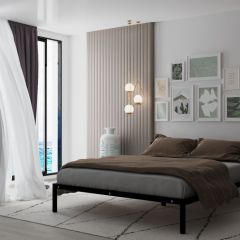 Кровать Мета с матрасом 1400 (черный) в Агрызе - agryz.mebel24.online | фото 2