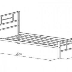 Кровать металлическая "Кадис 900х1900" Слоновая кость в Агрызе - agryz.mebel24.online | фото 2