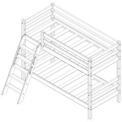 Кровать низкая с наклонной лестницей Соня (Вариант 12) в Агрызе - agryz.mebel24.online | фото 4