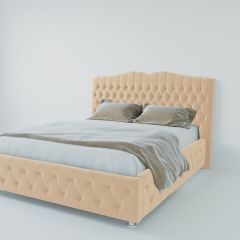 Кровать Нягань с ПМ 2000 (экокожа бежевая) в Агрызе - agryz.mebel24.online | фото 2