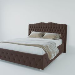 Кровать Нягань с ПМ 800 (экокожа коричневая) в Агрызе - agryz.mebel24.online | фото 2