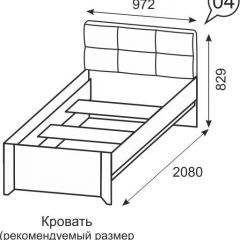 Кровать одинарная 900 Твист 04 в Агрызе - agryz.mebel24.online | фото