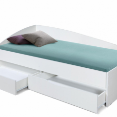 Кровать одинарная "Фея - 3" асимметричная 1900х800 (белая) в Агрызе - agryz.mebel24.online | фото 2