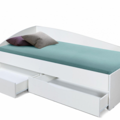 Кровать одинарная "Фея - 3" асимметричная 2000х900 (белая) в Агрызе - agryz.mebel24.online | фото 2