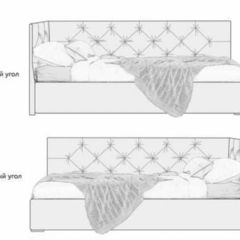 Кровать угловая Лилу интерьерная +основание/ПМ/бельевое дно (80х200) в Агрызе - agryz.mebel24.online | фото 5
