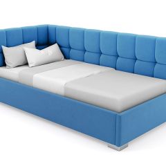 Кровать угловая Мия интерьерная +основание (120х200) в Агрызе - agryz.mebel24.online | фото 3