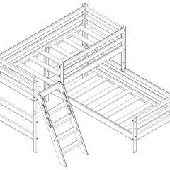 Кровать угловая с наклонной лестницей Соня (Вариант 8) в Агрызе - agryz.mebel24.online | фото 3