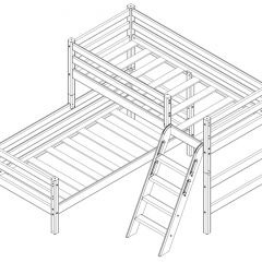 Кровать угловая с наклонной лестницей Соня (Вариант 8) в Агрызе - agryz.mebel24.online | фото 4