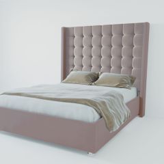 Кровать Венеция ЛЮКС с ПМ 1600 (велюр темно-серый) в Агрызе - agryz.mebel24.online | фото 2