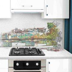 Кухонный фартук со столешницей (А-015) в едином стиле (3050 мм) в Агрызе - agryz.mebel24.online | фото
