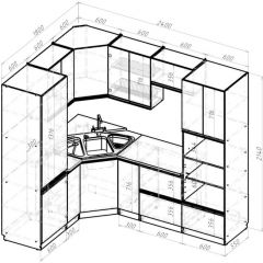 Кухонный гарнитур Адажио оптима 1800х2400 мм в Агрызе - agryz.mebel24.online | фото 2