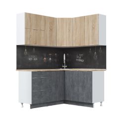 Кухонный гарнитур Асти-дуб сонома угловой 1,4*1,6 в Агрызе - agryz.mebel24.online | фото 2