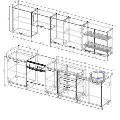 Кухонный гарнитур Лада 3000 (Стол. 26мм) в Агрызе - agryz.mebel24.online | фото 2