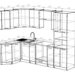 Кухонный гарнитур Лоретта гранд прайм 2600х1400 мм в Агрызе - agryz.mebel24.online | фото 2
