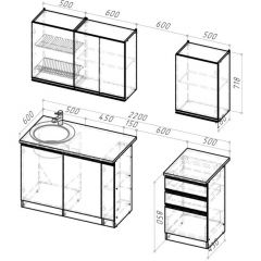 Кухонный гарнитур Сиена стандарт 1600 мм в Агрызе - agryz.mebel24.online | фото 2