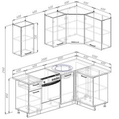 Кухонный гарнитур угловой Гарда 2000х1200 (Стол. 26мм) в Агрызе - agryz.mebel24.online | фото 2