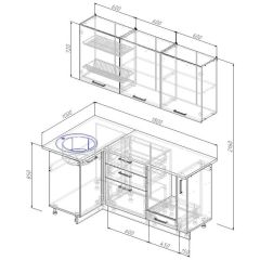 Кухонный гарнитур угловой Пайн 1000х1800 (Стол. 26мм) в Агрызе - agryz.mebel24.online | фото 2