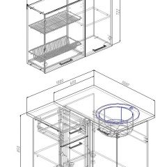 Кухонный гарнитур угловой Вегас 1000*1000 (Стол. 26мм) в Агрызе - agryz.mebel24.online | фото 2