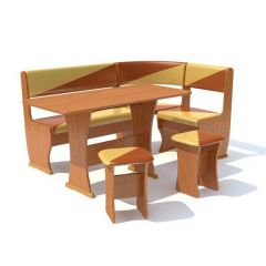 Кухонный уголок Ника-2 желто-коричневый техно в Агрызе - agryz.mebel24.online | фото